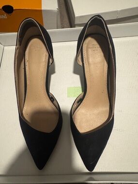 Zara Black Pointed-Toe D'Orsay Heels